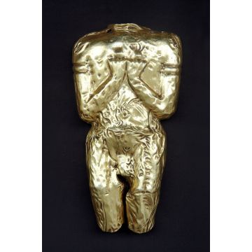 männlicher goldener Torso lebensgroß