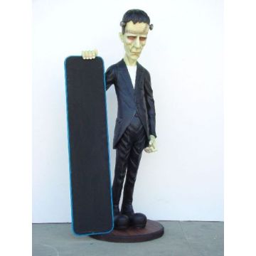 Frankenstein mit Angebotstafel lebensgroß