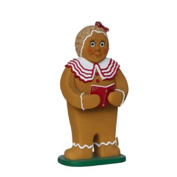Lebkuchen-Mädchen mit Buch vergrößert