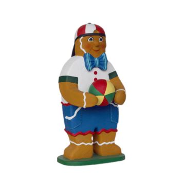 Lebkuchen-Junge mit Ball vergrößert