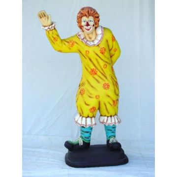 Clown winkend lebensgroß