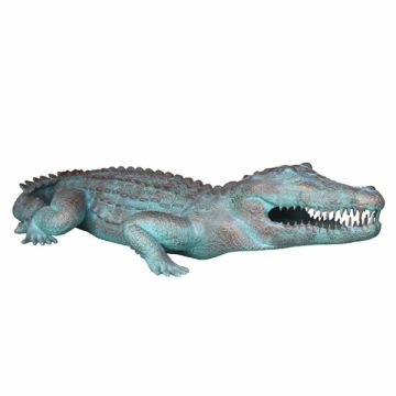 bronzefarbendes Krokodil lebensgroß
