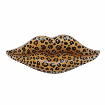 Lippen im Leoparden Look übergroß XXL