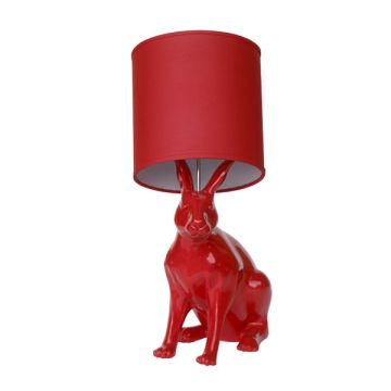 roter hase als Stehlampe lebensgroß