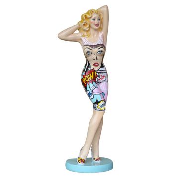 Marilyn Monroe Double im PopArt - Kleid lebensgroß