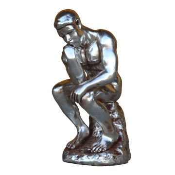 Der Denker in Silber metallic verkleinert