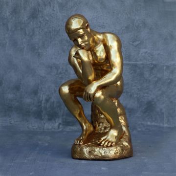 Der Denker in Gold metallic verkleinert