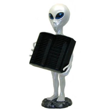 Alien mit Cd-Ständer II lebensgroß