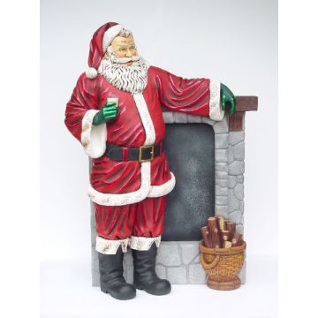 Weihnachtsmann am Kamin lebensgroß