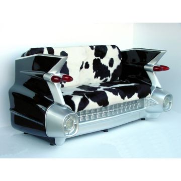 SOFA - CADILLAC (MIT KUHFELL) lebensgroß