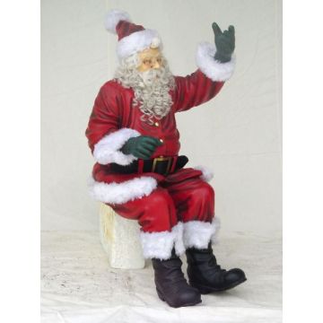 Weihnachtsmann winkend lebensgroß
