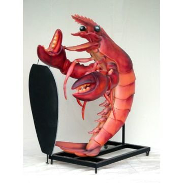 Lobster groß mit Angebotstafel übergroß XXL