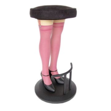Sexy Frauenbeine als Barhocker Pink lebensgroß