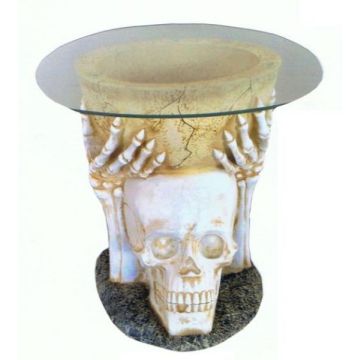Totenkopf Tisch lebensgroß