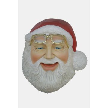 Weihnachtsmann Maske für Wandmontage lebensgroß