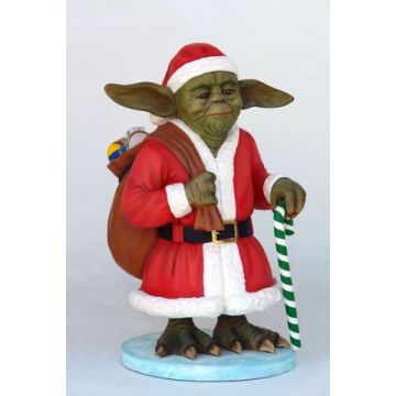 Meister Yoda als Santa Claus lebensgroß