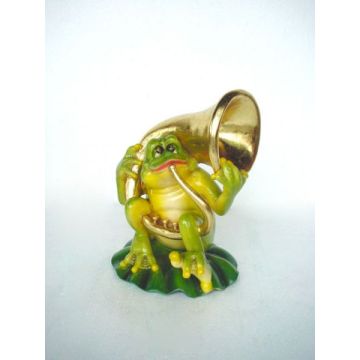 Frosch mit Posaune verkleinert