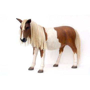 Shetland Ponny mit Echthaar lebensgroß