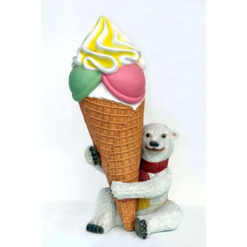 Kleiner Eisbär mit Eistüte 2 tlg. verkleinert