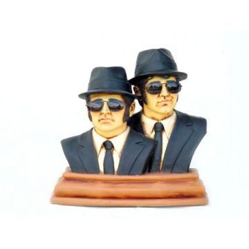 Blues Brothers Büsten mit Sonnenbrillen lebensgroß