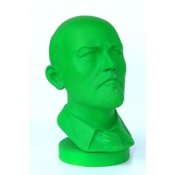 Vladimir Lenin Büste grün lebensgroß