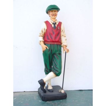 Golfer mit Schläger verkleinert