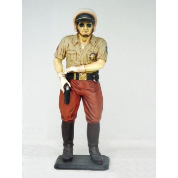 Policeman mit Waffe klein verkleinert