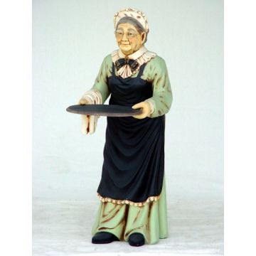 Oma als Kellnerin klein verkleinert