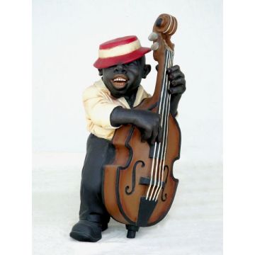 Lustiger Jazz Bassist verkleinert