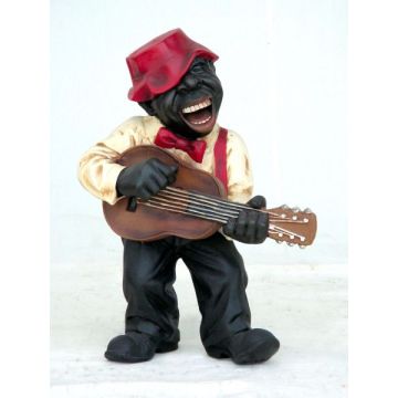 Lustiger Jazz Gitarrenspieler verkleinert