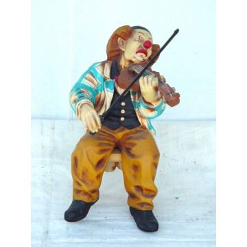Clown mit Violine verkleinert