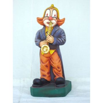 Clown mit Saxophon klein verkleinert