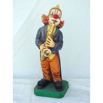 Clown mit Saxophon groß verkleinert