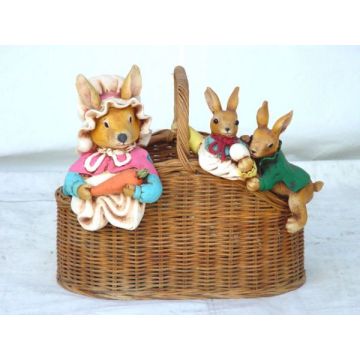 Osterhasen im Körbchen verkleinert
