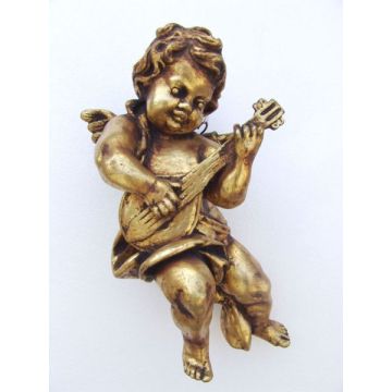 Engelputte hängend mit Gitarre gold verkleinert