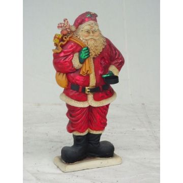 Weihnachtsmann mit Kerzenhalter mittel 2D verkleinert