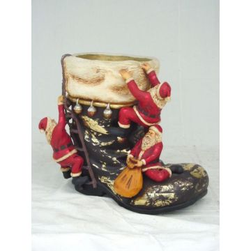 Nikolausstiefel als Pflanztopf klein verkleinert