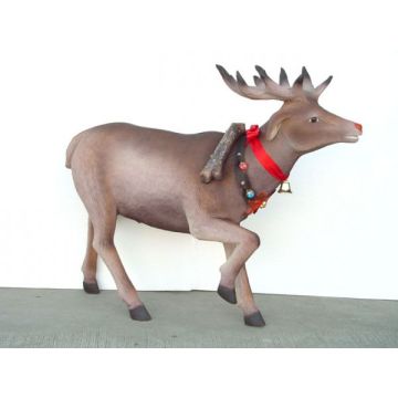 Rentier für Weihnachtsschlitten lebensgroß