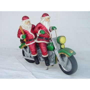 Weihnachtsmänner auf Harley verkleinert