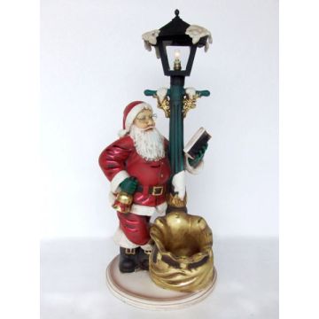 Weihnachtsmann an Laterne klein verkleinert
