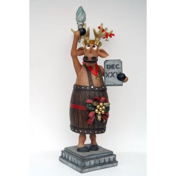 Rentier als Freiheitsstatue lebensgroß
