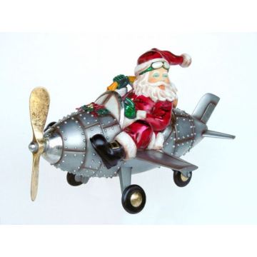Weihnachtsmann im Flugzeug verkleinert