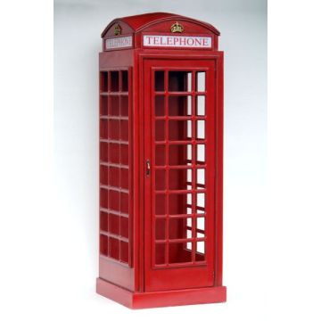 Londoner Telefonzelle Rot lebensgroß