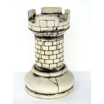 Turm Schach Weiß übergroß XXL