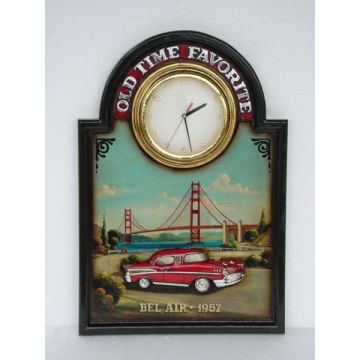 Oldtimer Werbeschild als Uhr keine Angabe