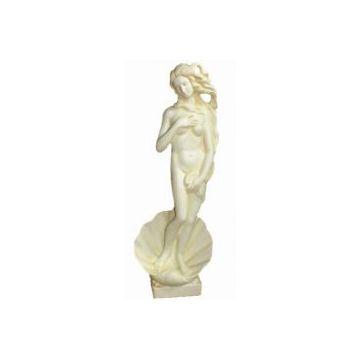Antike Frauenfigur stehend in Muschel verkleinert