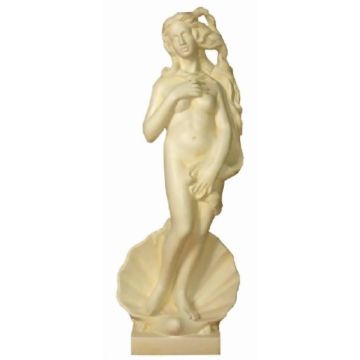 Antike Frauenfigur stehend in Muschel verkleinert