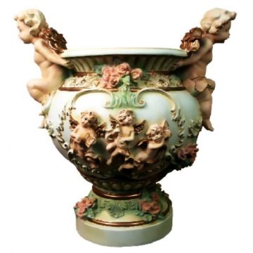 Vase bunt mit Engeln keine Angabe