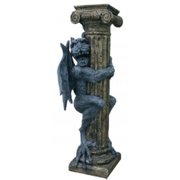Säule mit Drachenfigur Gragol lebensgroß