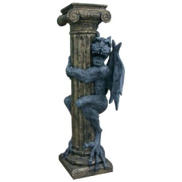 Säule mit Drachenfigur Gragol lebensgroß